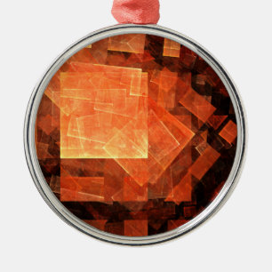 Window Light Abstract Art Round Metal Tree Decoration