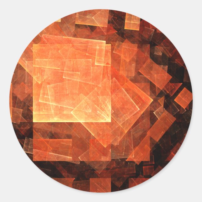 Window Light Abstract Art Round Sticker (Front)