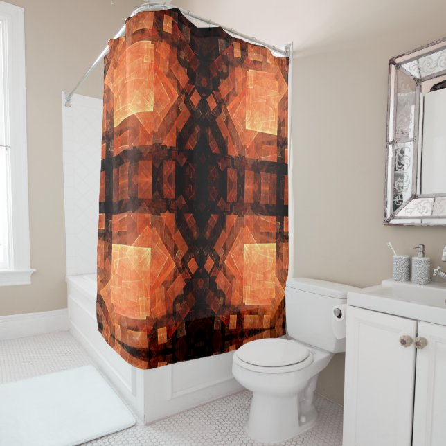 Window Light Abstract Art Shower Curtain (In Situ)