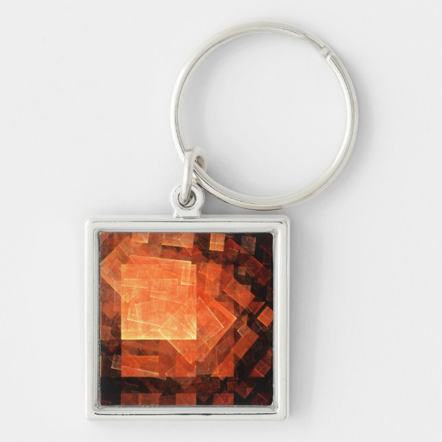 Window Light Abstract Art Small Key Ring (Front)