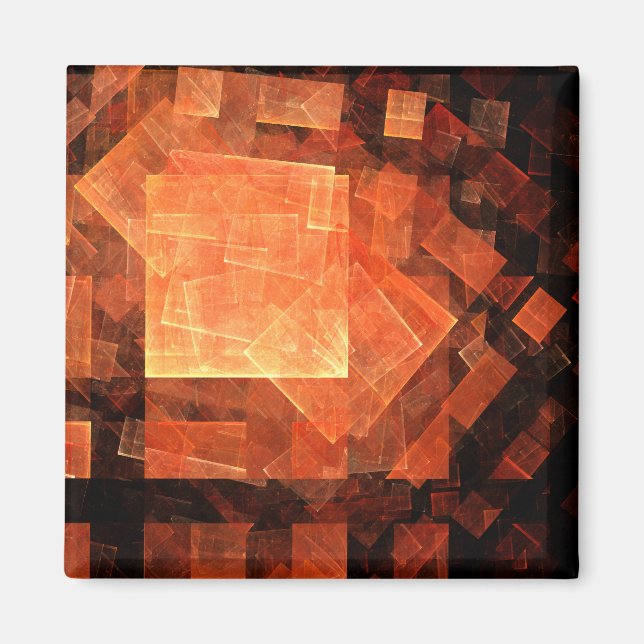 Window Light Abstract Art Square Magnet (Front)