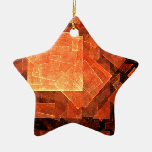 Window Light Abstract Art Star Ornament (Front)