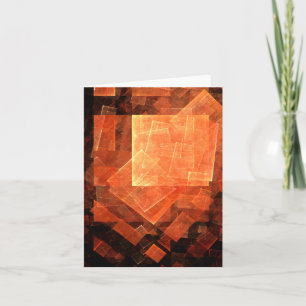 Window Light Modern Geometric Squares Abstract Art Card