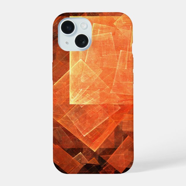 Window Light Modern Geometric Squares Abstract Art iPhone 15 Case (Back)