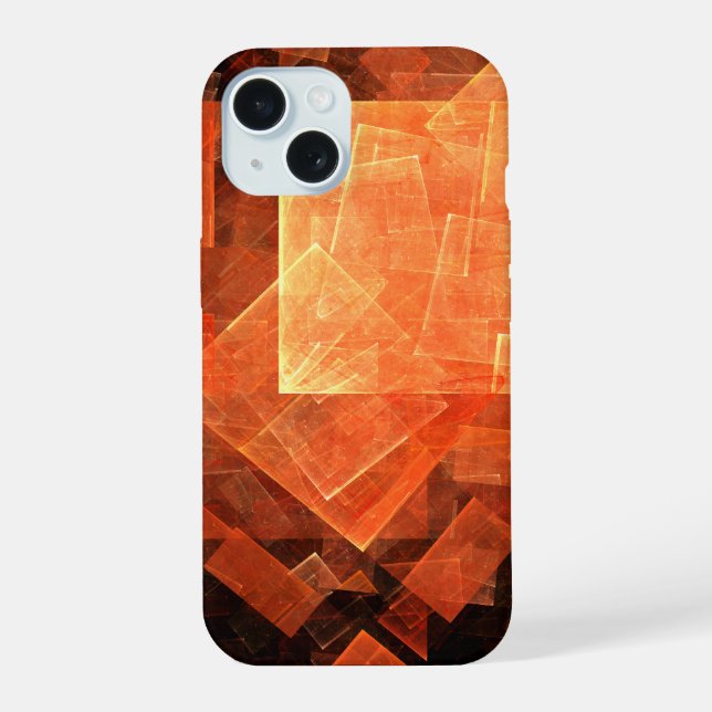 Window Light Modern Geometric Squares Abstract Art iPhone 15 Case (Back)