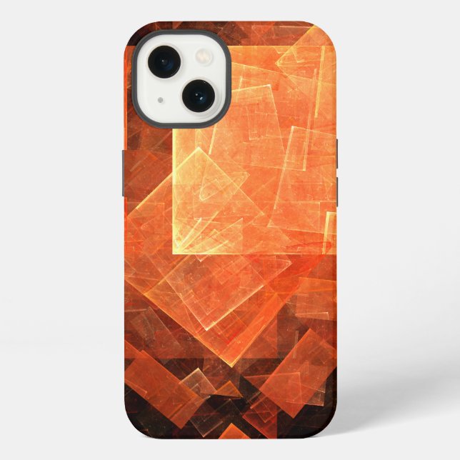 Window Light Modern Geometric Squares Abstract Art iPhone Case (Back)