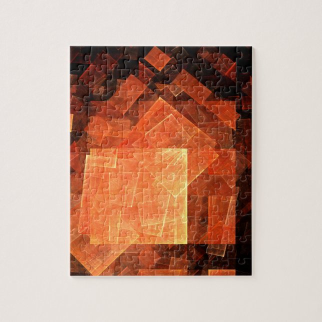 Window Light Modern Geometric Squares Abstract Art Jigsaw Puzzle (Vertical)