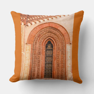 WINDOW OF GOTHIC STYLE COTTON THROW PILLOW
