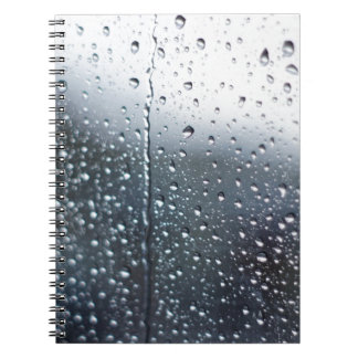 Window Raindrops Spiral Notebook