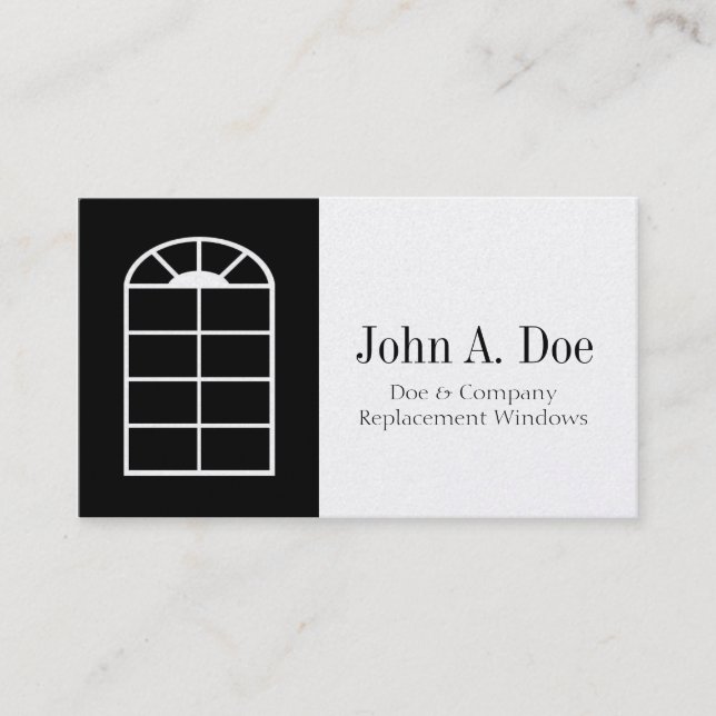 Window Replacement Installer/Company Platinum Business Card (Front)