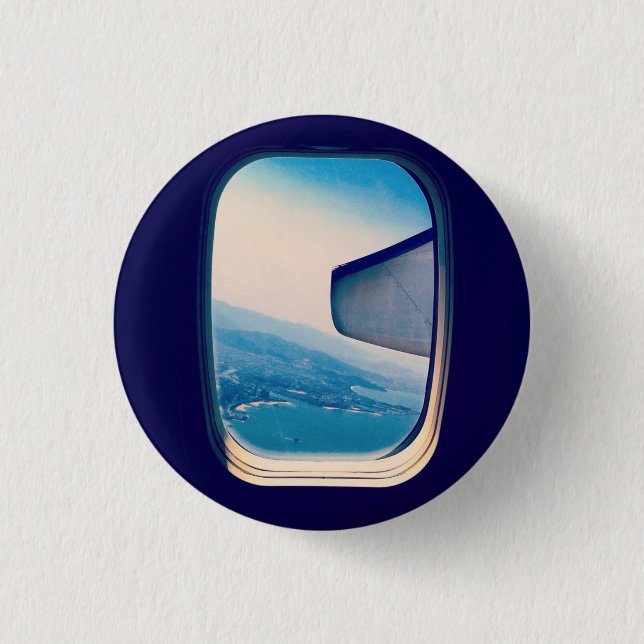 Window Seat 3 Cm Round Badge (Front)