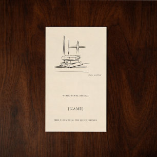 Window Seat Ex Libris Bookplate -Library Label 