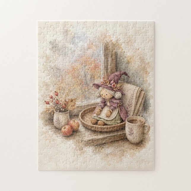 Window Sill Witch Jigsaw Puzzle (Vertical)