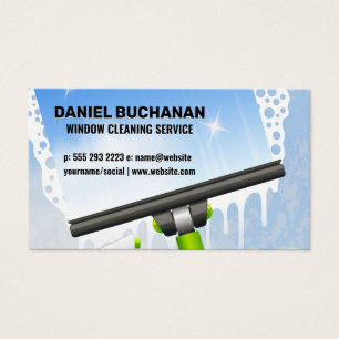 Window Squeegee Soap Bubbles