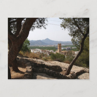 Window through the trees. postcard