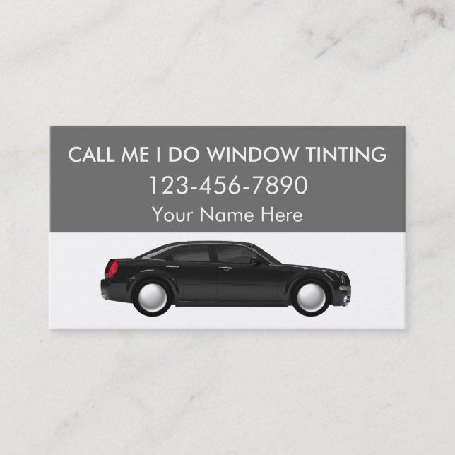 Window Tinting Business Cards (Front)