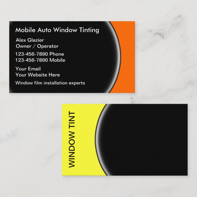 Window Tinting Business Cards (Front/Back)