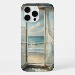 Window to an Ocean Breeze Watercolor Coastal iPhone 16 Pro Max Case