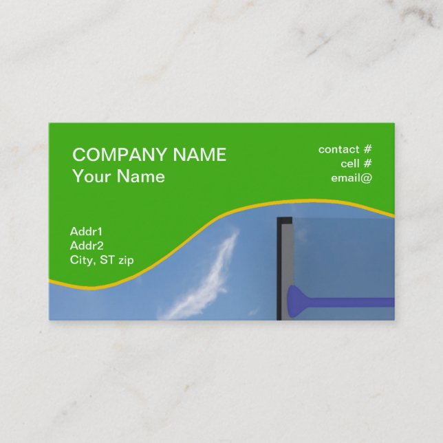 window washer business card (Front)