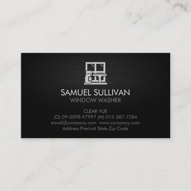 Window Washer House Cleaning Business Card (Front)