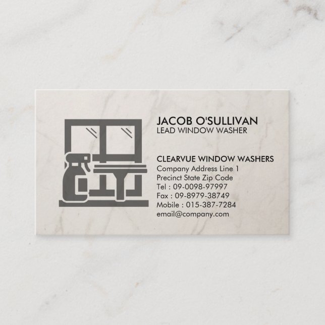 Window Washer House Cleaning  Business Card (Front)