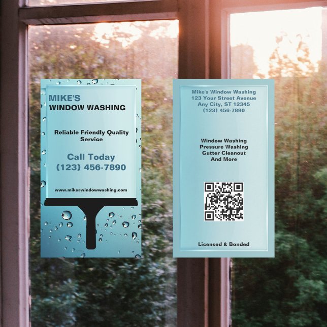 Window Washing and Cleaning Business Card (Creator Uploaded)