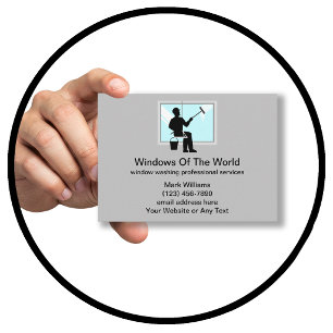 Window Washing And Pressure Cleaning Business Card