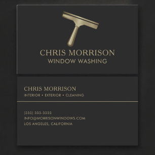 Window Washing Black Gold Business Card