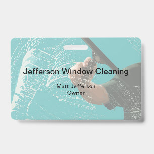 Window Washing Cleaning Work Business Badges ID Badge