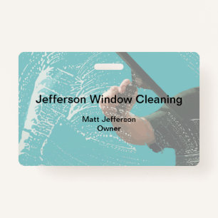 Window Washing Cleaning Work Business Badges ID Badge