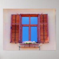 Window With Wooden Shutters