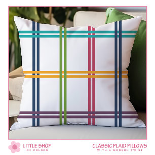 Windowpane Plaid Grid Pattern Cushion