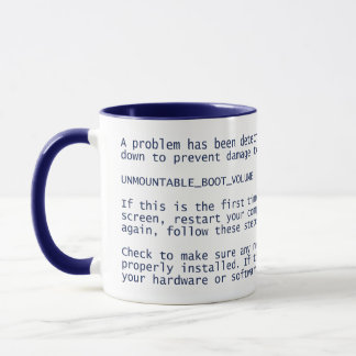 Windows Blue Screen of Death - BSOD - Blue Mug
