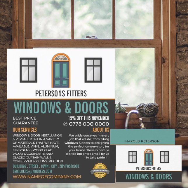 Windows & Doors, Window & Door Fitter Company Flyer (Creator Uploaded)