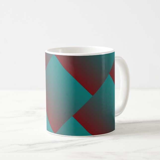 Windows in teal burgundy white coffee mug (Front Right)