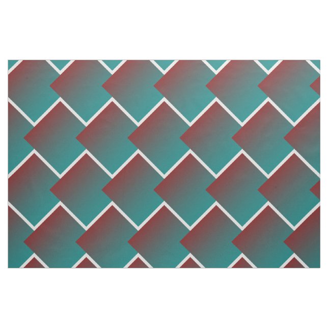 Windows in teal burgundy white fabric (Fat Quarter)