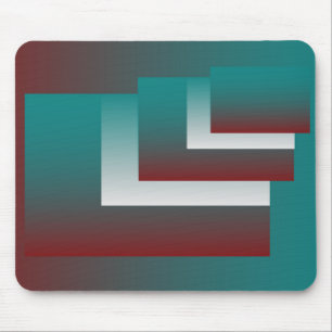 Windows in teal burgundy white mouse pad
