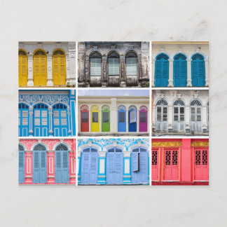 Windows of Old Phuket Town, Thailand Postcard
