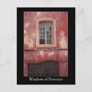 Windows of Provence Old Red Village House Postcard