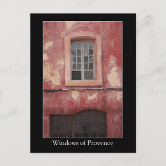 Windows of Provence Old Red Village House Postcard