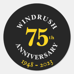 Windrush 75th Anniversary Classic Round Sticker