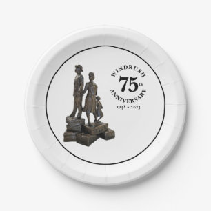 Windrush 75th Anniversary Statue Paper Plate