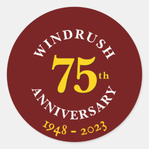 Windrush Generation 75th Anniversary Classic Round Sticker