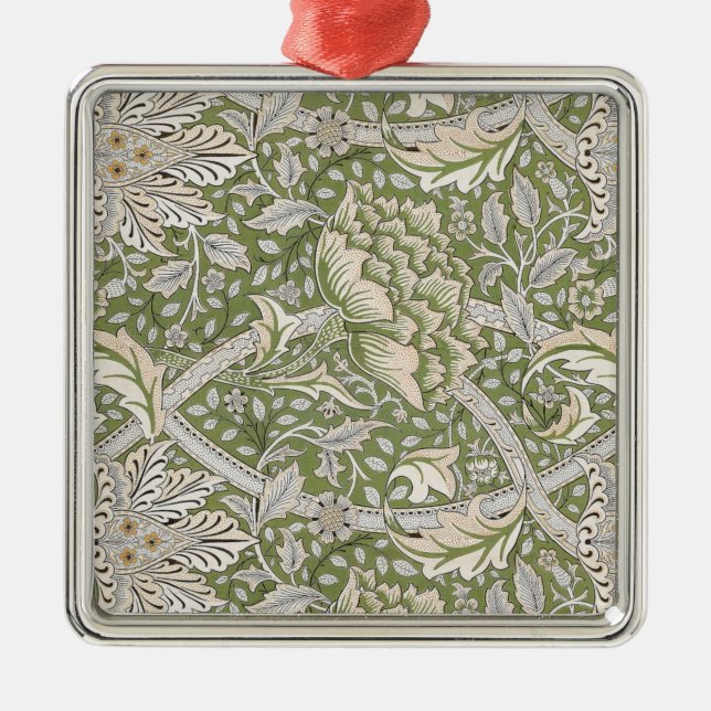 Windrush Pattern (by William Morris) Metal Tree Decoration (Front)