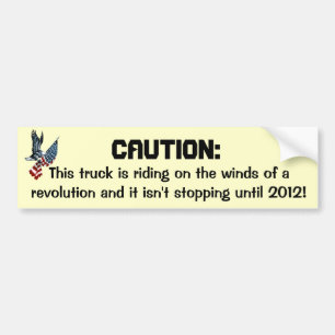 Winds of revolution bumper sticker