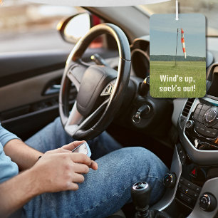 Wind's up,sock’s out, Photo, Funny, Aviation,Cool Car Air Freshener