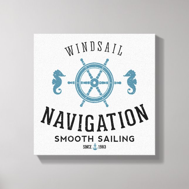 Windsail Navigation Poster Canvas Print (Front)