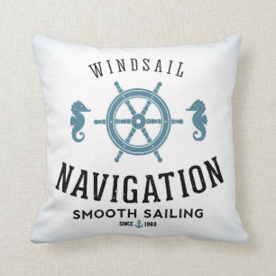Windsail Navigation Poster Cushion