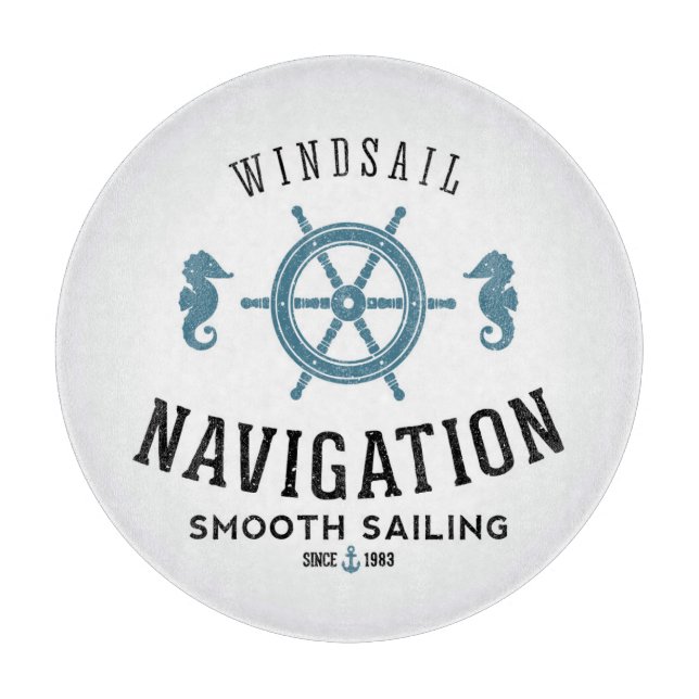 Windsail Navigation Poster Cutting Board (Front)