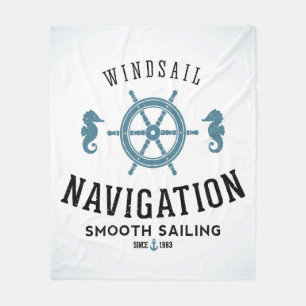Windsail Navigation Poster Fleece Blanket